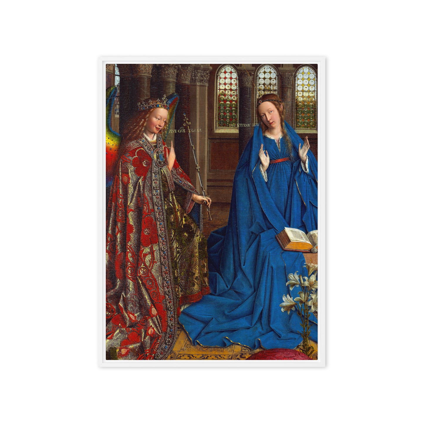 Annunciation by Jan van Eyck [Framed canvas]