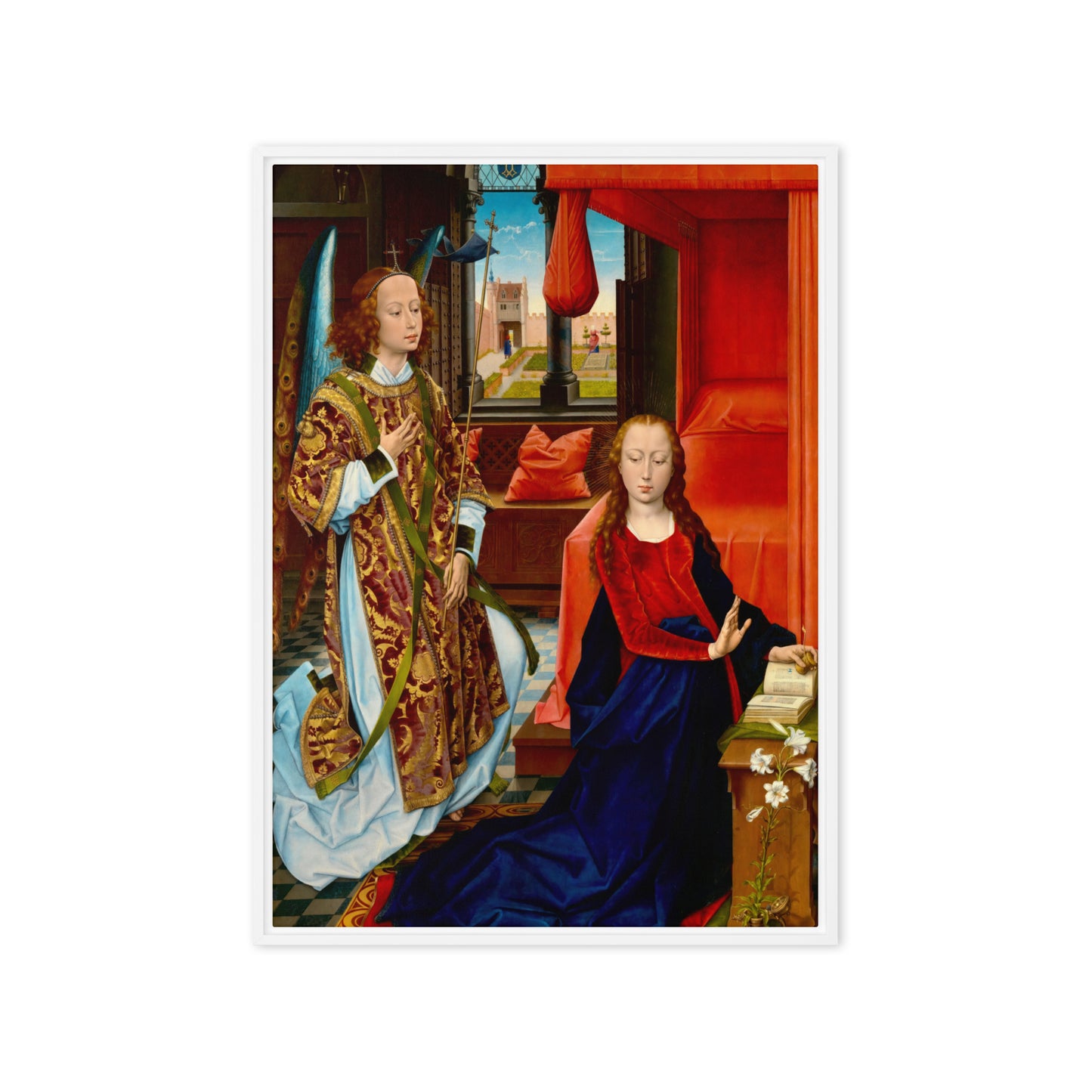 Annunciation by Hans Memling [Framed canvas]