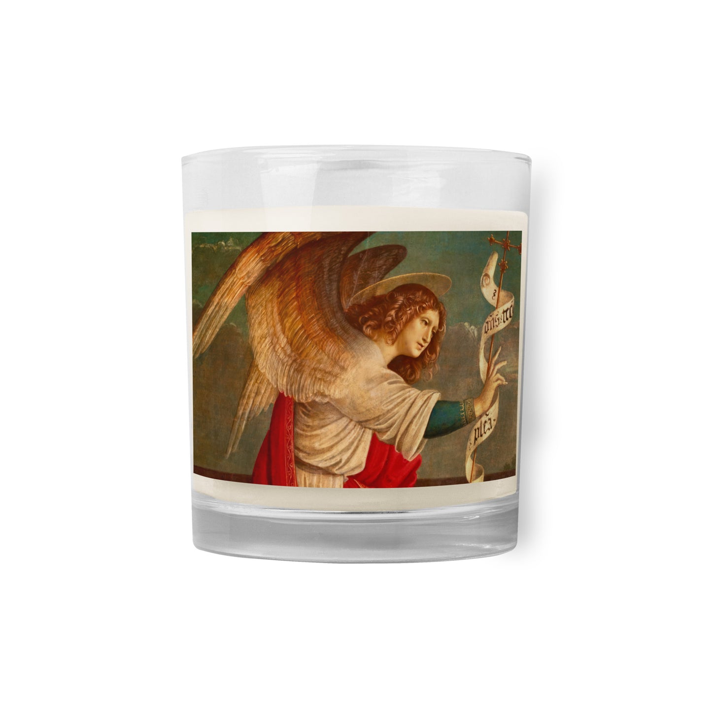 The Annunciation with The Angel Gabriel by Gaudenzio Ferrari [Glass jar soy wax candle]