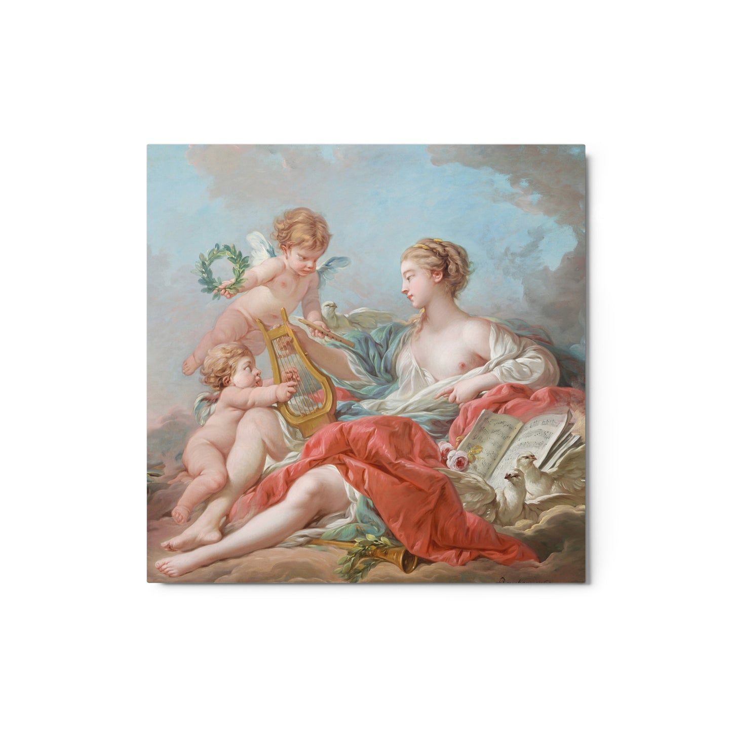 Allegory of Music by Francois Boucher [Metal prints]