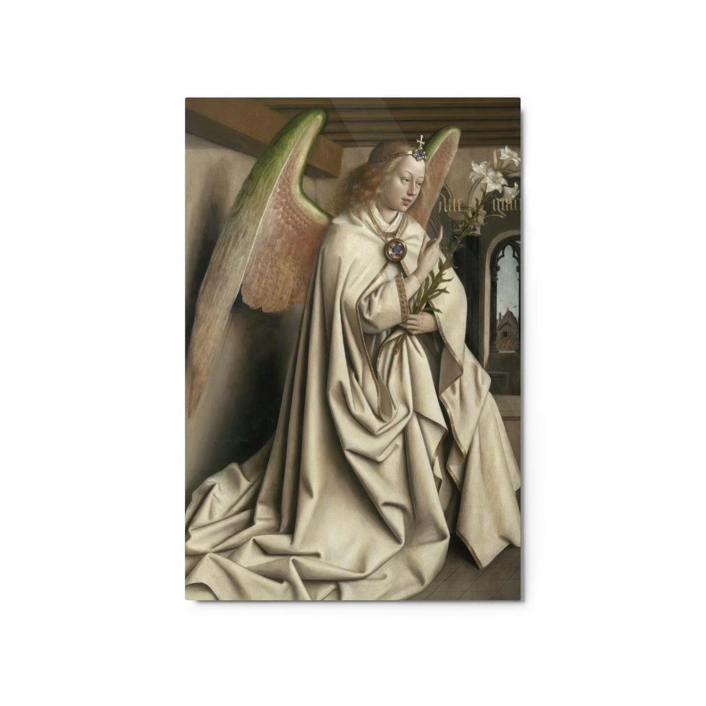 Archangel Gabriel passes the Message to Maria by Jan Van Eyck [Metal prints]