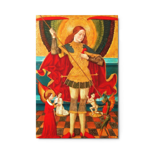 Saint Michael Weighing Souls by Juan de la Abadía [Metal prints]