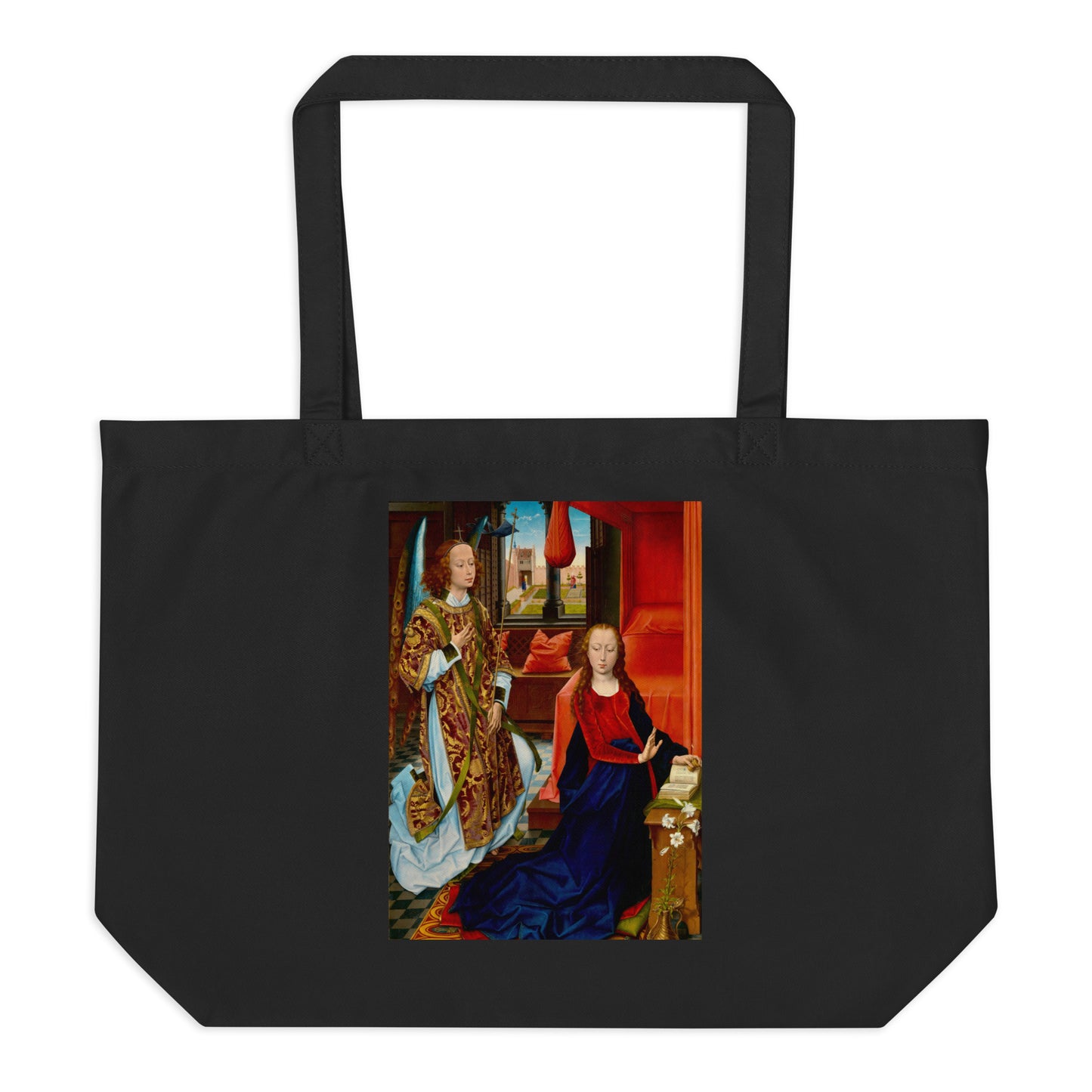 Annunciation by Hans Memling [Large organic tote bag]