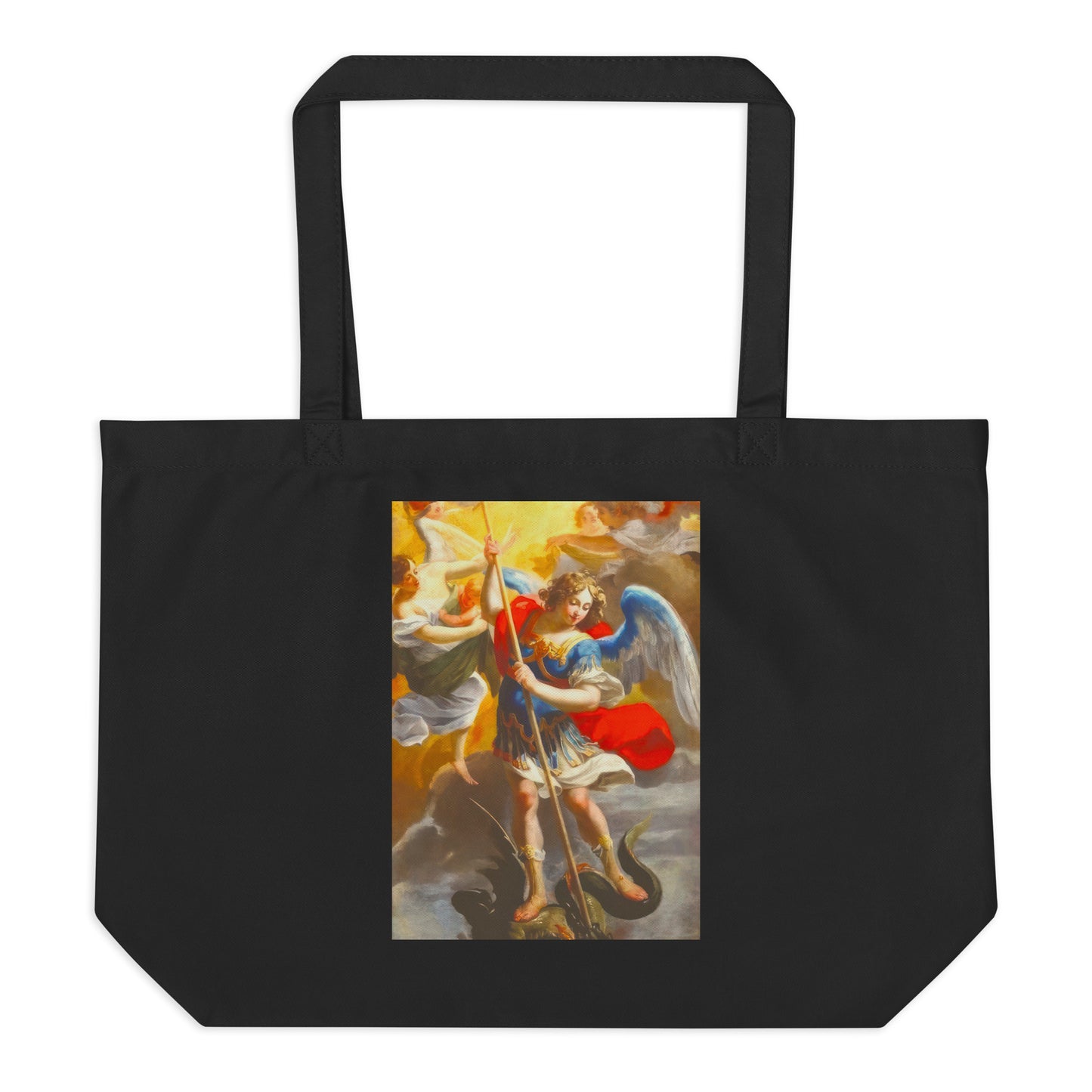 The Archangel Michael Slaying The Dragon By Simon Vouet [Large organic tote bag]