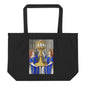 Two Angels Holding a Monstrance With The Thorn Crown By Jean Bourdichon  [Large organic tote bag]