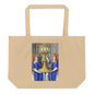 Two Angels Holding a Monstrance With The Thorn Crown By Jean Bourdichon  [Large organic tote bag]