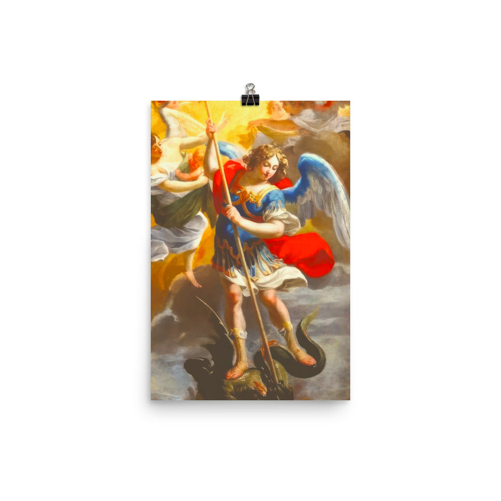 The Archangel Michael Slaying The Dragon By Simon Voue [Photo paper poster]