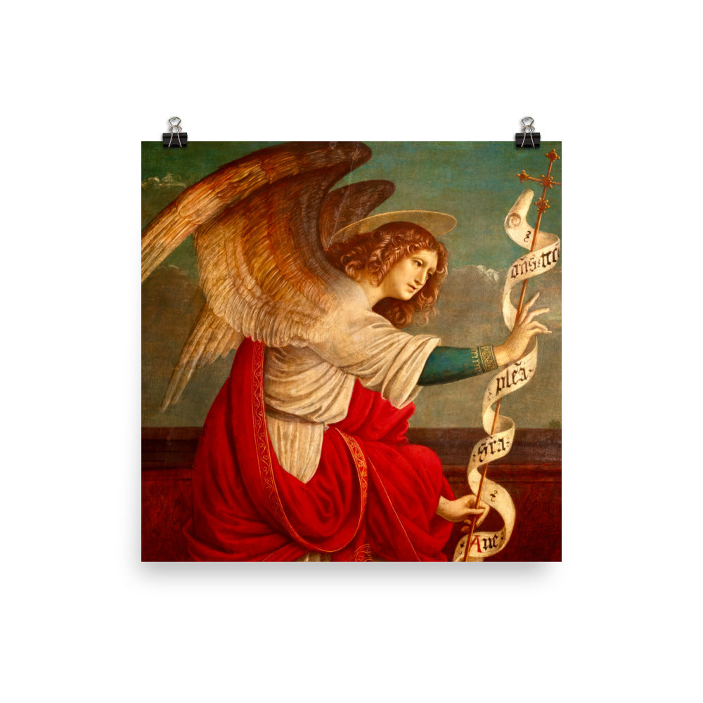 The Annunciation with The Angel Gabriel by Gaudenzio Ferrari [Photo paper poster]