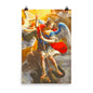 The Archangel Michael Slaying The Dragon By Simon Voue [Photo paper poster]