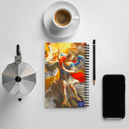 The Archangel Michael Slaying The Dragon By Simon Vouet [Spiral notebook]