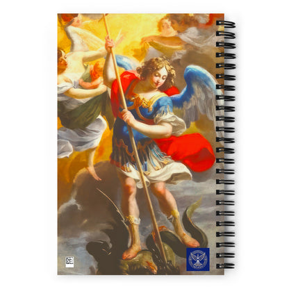 The Archangel Michael Slaying The Dragon By Simon Vouet [Spiral notebook]