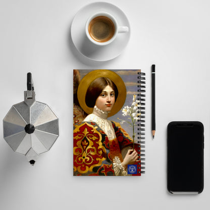 Angel Gabriel of Annunciation by Eleanor Fortescue-Brickdale [Spiral notebook]