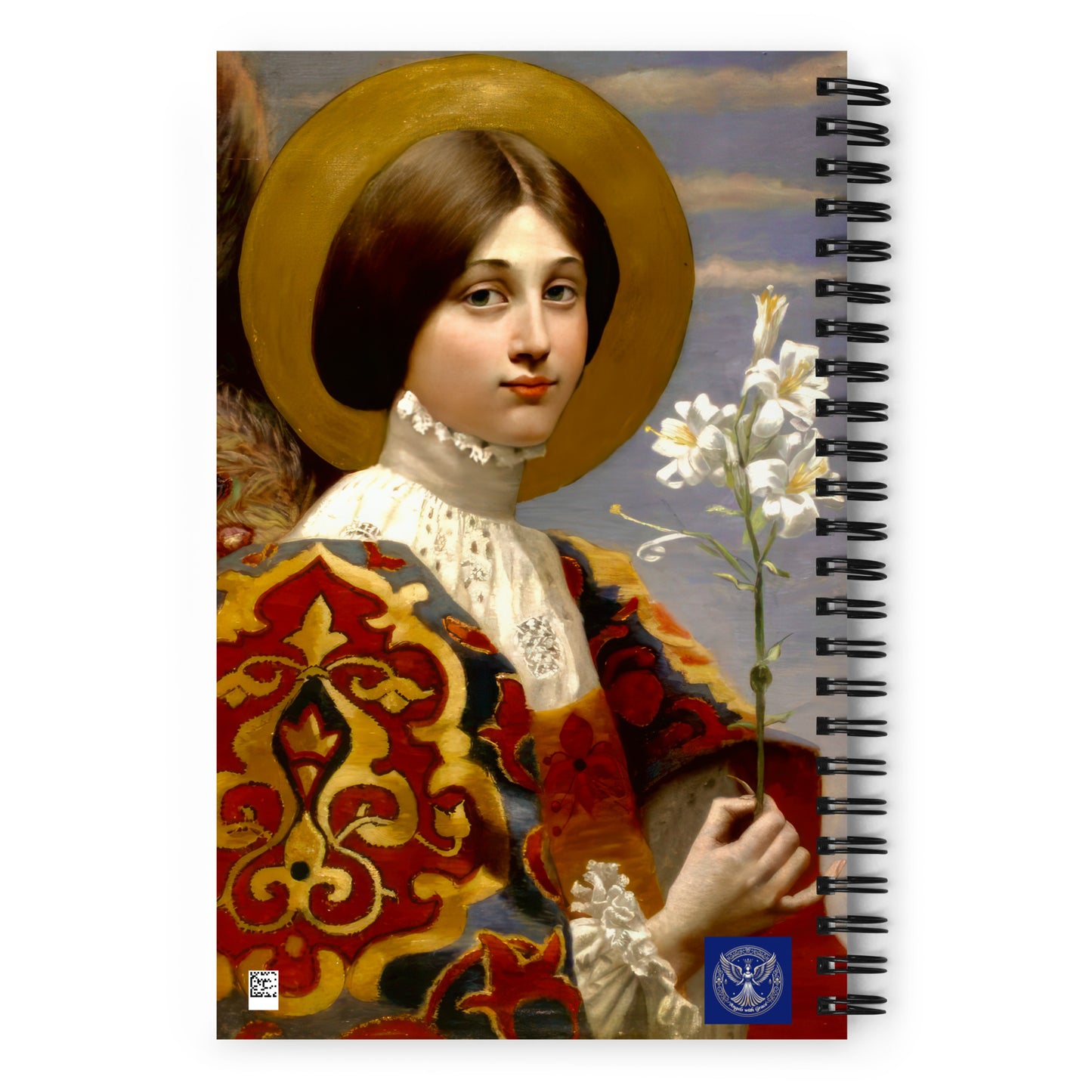 Angel Gabriel of Annunciation by Eleanor Fortescue-Brickdale [Spiral notebook]