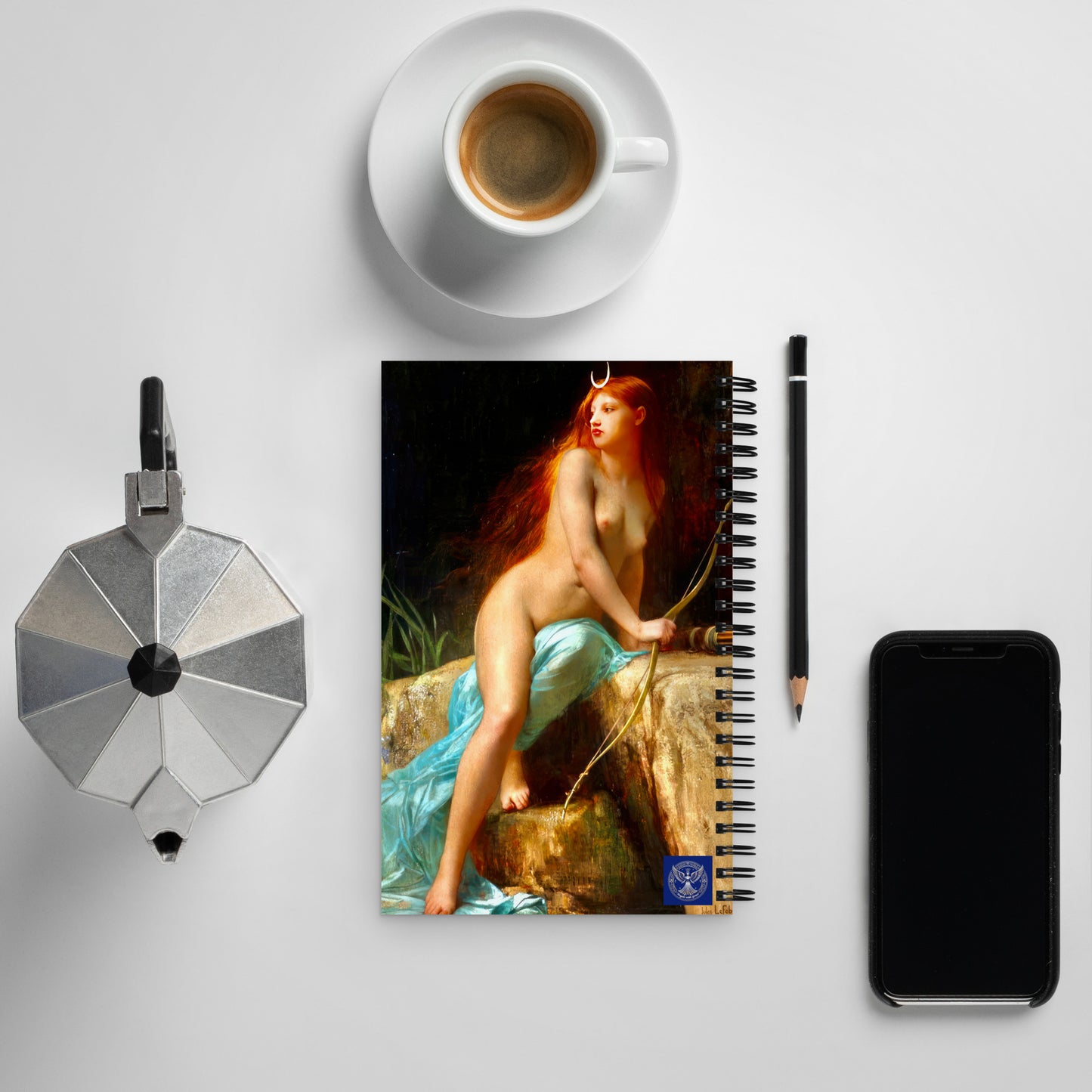 Diana Goddess of the Hunt by Jules Lefebvre [Spiral notebook]