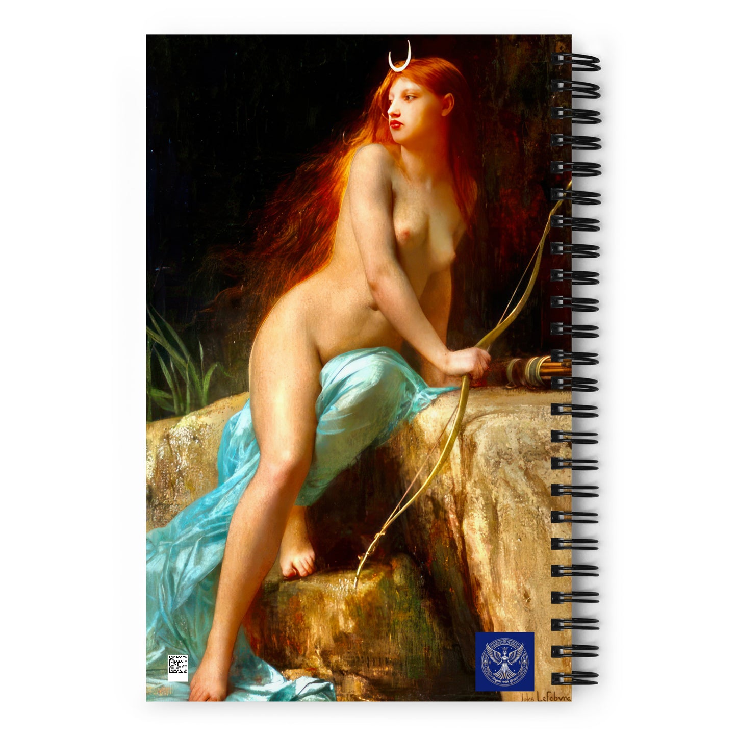 Diana Goddess of the Hunt by Jules Lefebvre [Spiral notebook]