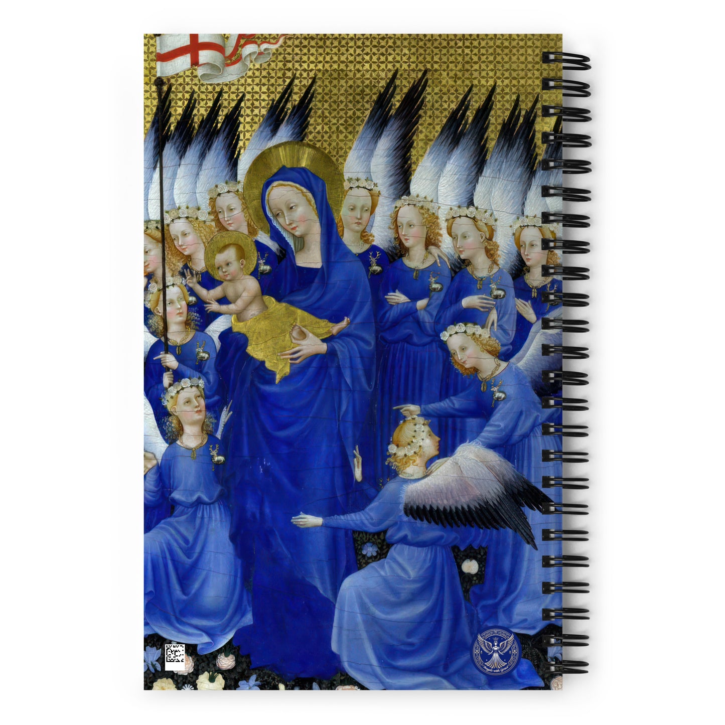 Virgin and Child with Angels by Wilton Diptych [Spiral notebook]