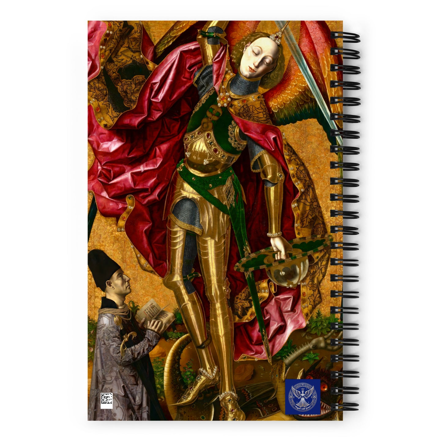 Saint Michael Triumphs over the Devil by Bartolome Bermejo [Spiral notebook]