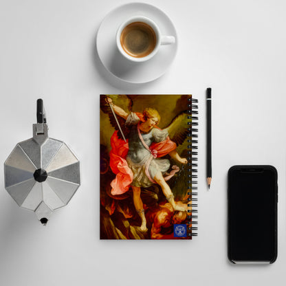 The Archangel Michael defeating Satan by Guido Reni [Spiral notebook]