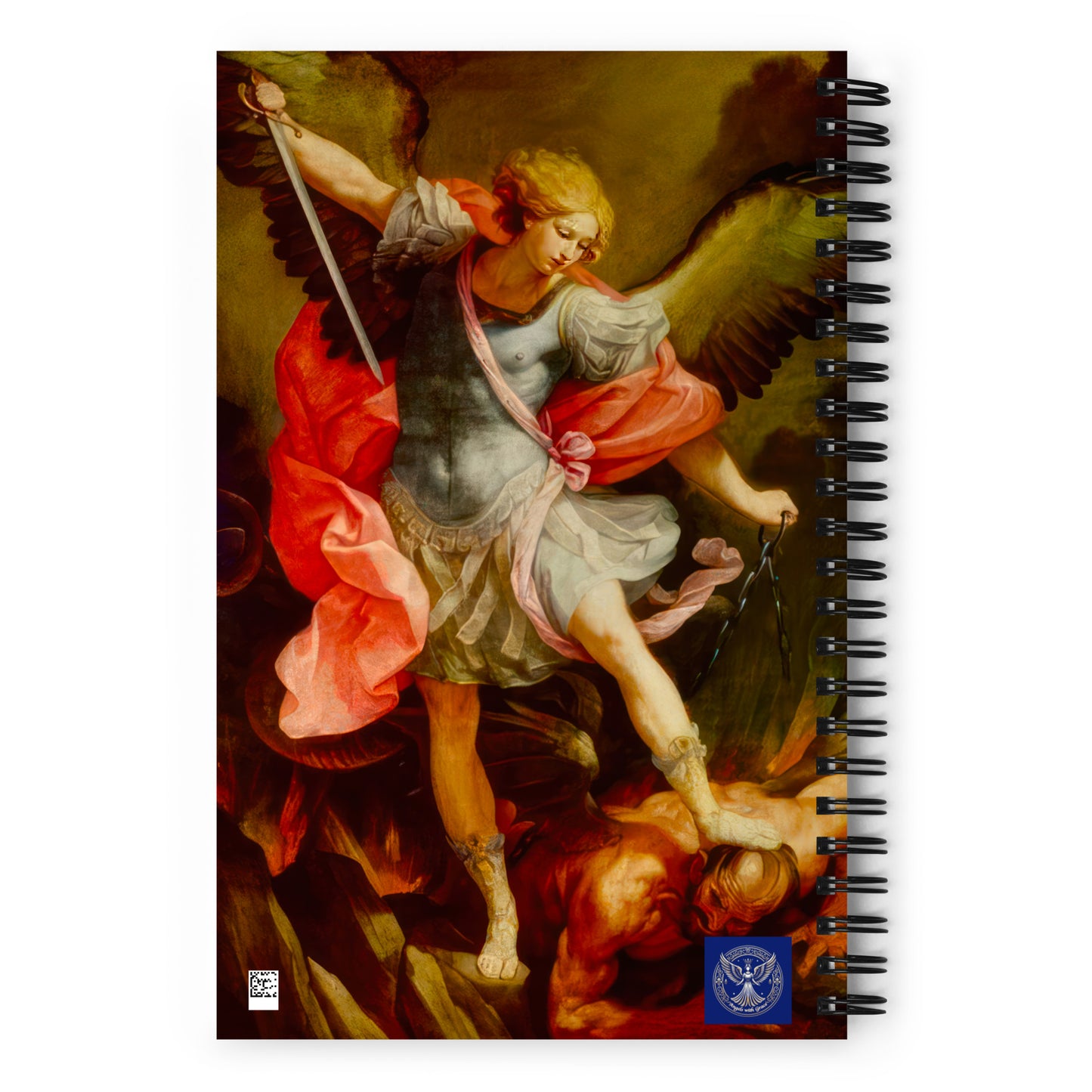 The Archangel Michael defeating Satan by Guido Reni [Spiral notebook]