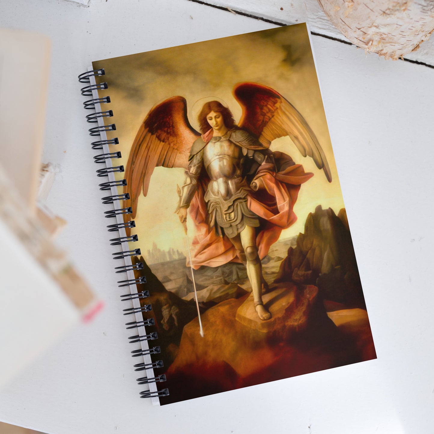 Archangel Michael by Unknown Artist [Spiral Notebook]