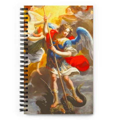 The Archangel Michael Slaying The Dragon By Simon Vouet [Spiral notebook]