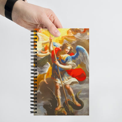 The Archangel Michael Slaying The Dragon By Simon Vouet [Spiral notebook]