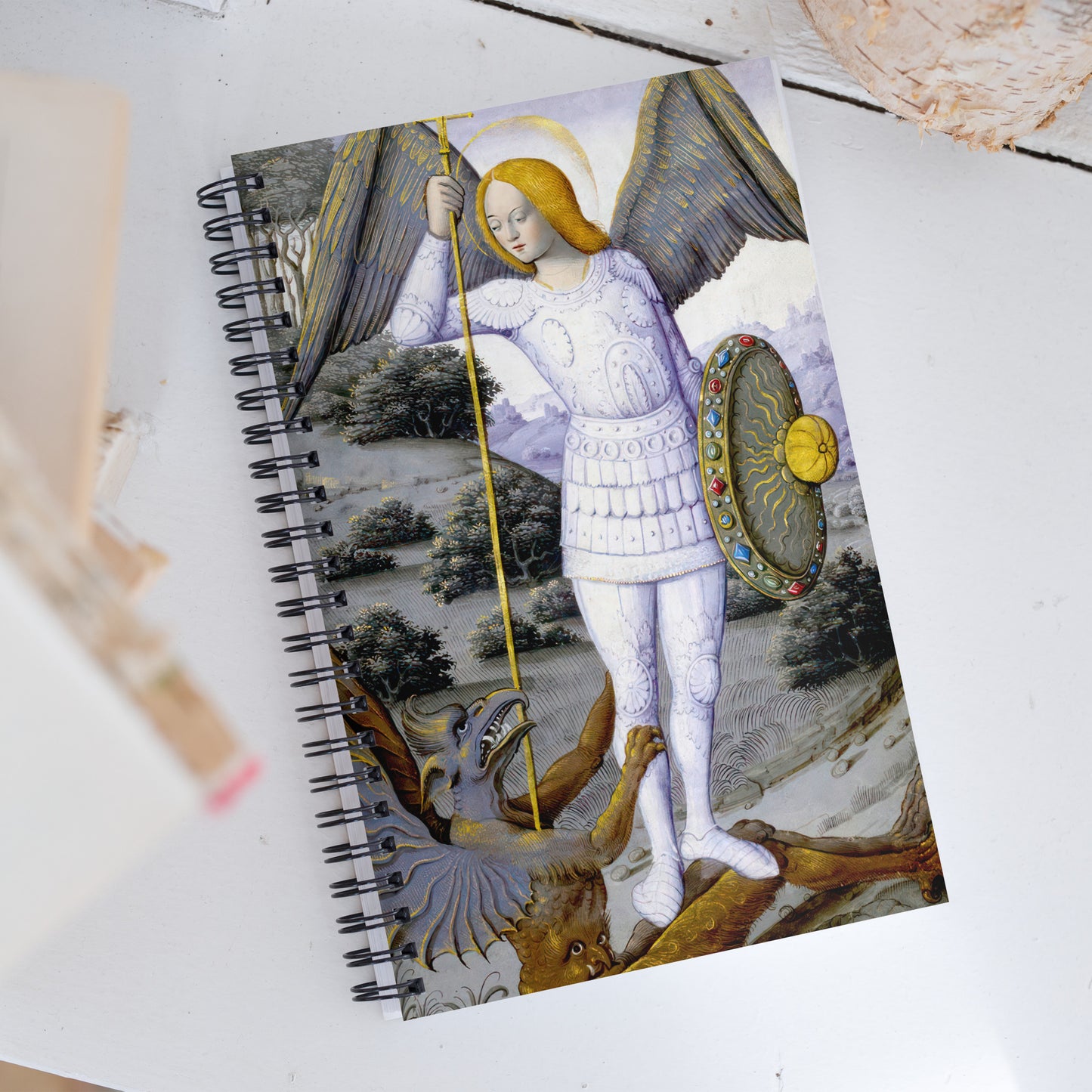 St. Michael the Archangel from The Hours of Henry IV of France [Spiral notebook]