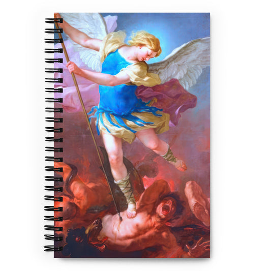 St. Michael by Artist Luca Giordano [Spiral notebook]