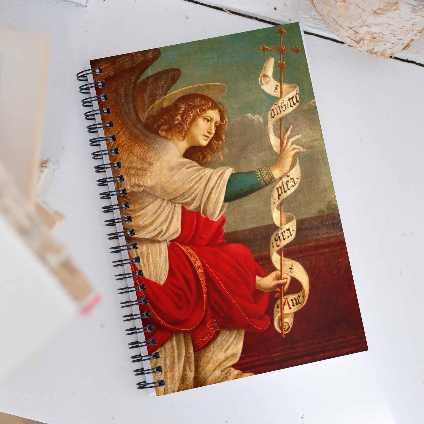 The Annunciation with The Angel Gabriel by Gaudenzio Ferrari [Spiral notebook]