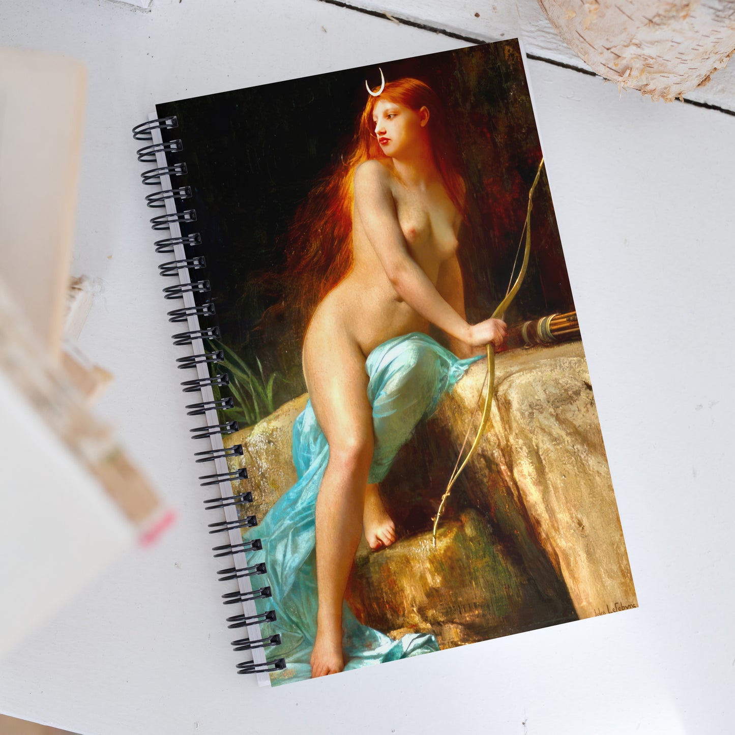 Diana Goddess of the Hunt by Jules Lefebvre [Spiral notebook]