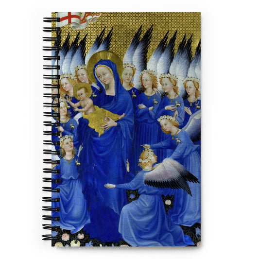 Virgin and Child with Angels by Wilton Diptych [Spiral notebook]