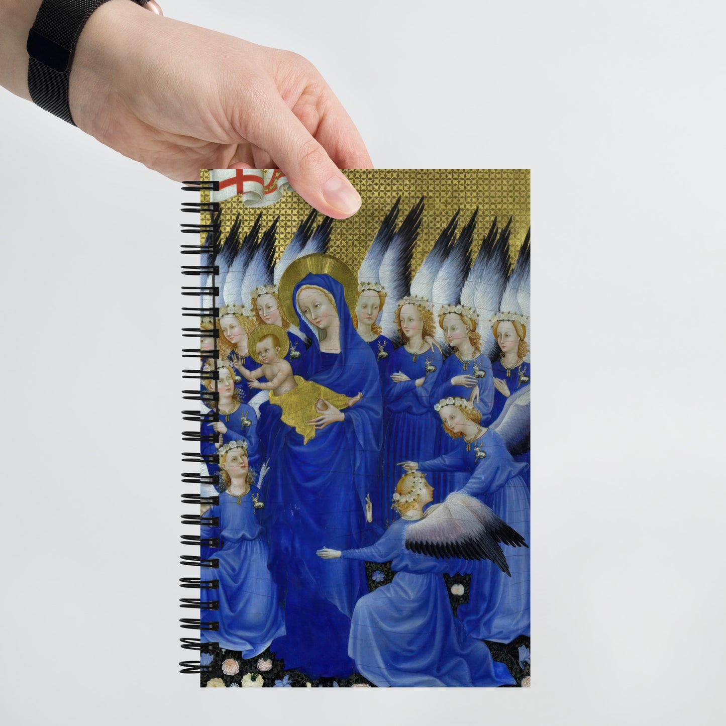 Virgin and Child with Angels by Wilton Diptych [Spiral notebook]