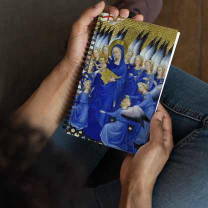 Virgin and Child with Angels by Wilton Diptych [Spiral notebook]