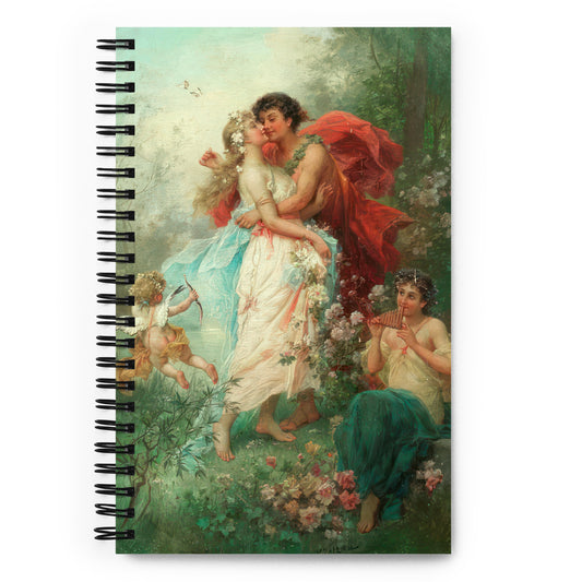 Oath Of Love by Hans Zatzka [Spiral notebook]