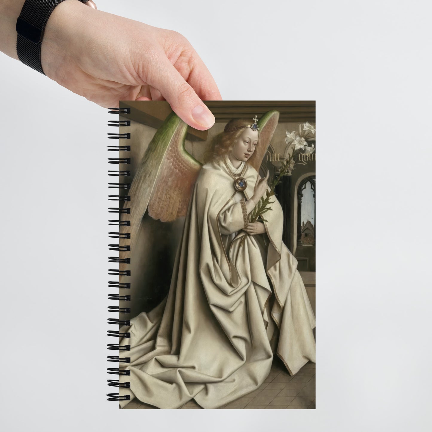 Archangel Gabriel passes the Message to Maria by Jan Van Eyck [Spiral notebook]