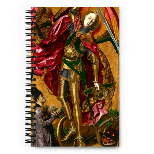 Saint Michael Triumphs over the Devil by Bartolome Bermejo [Spiral notebook]