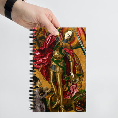 Saint Michael Triumphs over the Devil by Bartolome Bermejo [Spiral notebook]