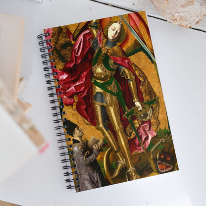 Saint Michael Triumphs over the Devil by Bartolome Bermejo [Spiral notebook]