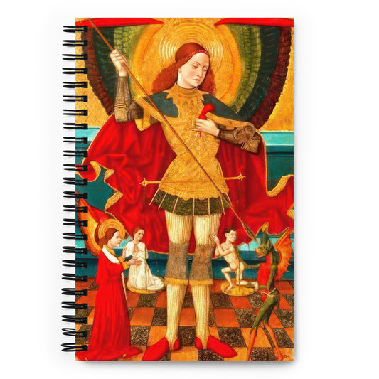 Saint Michael Weighing Souls by Juan de la Abadía  [Spiral notebook]