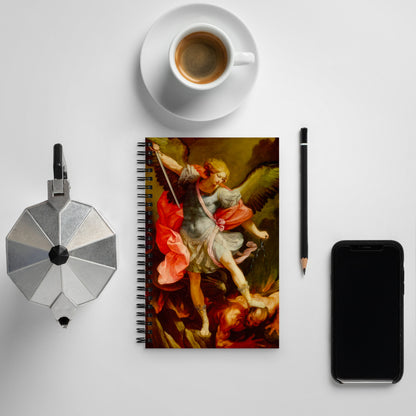 The Archangel Michael defeating Satan by Guido Reni [Spiral notebook]