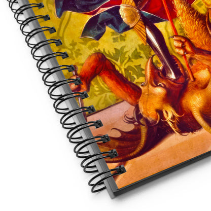 St. Michael Killing the Dragon by Josse Lieferinxe  [Spiral notebook]