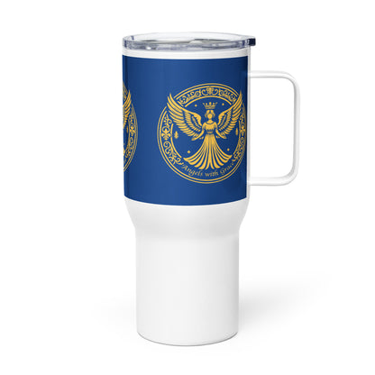 Angels with Grace Logo [Travel mug with a handle]