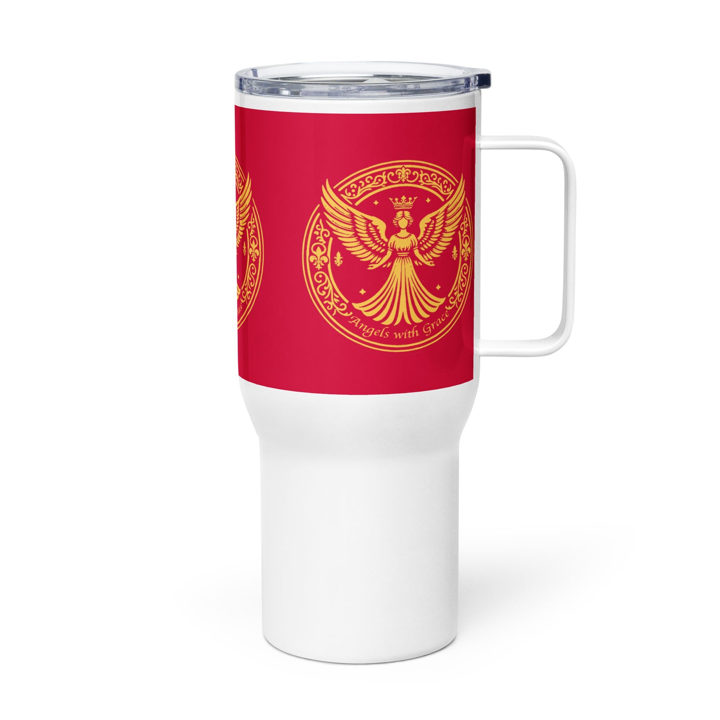 Angels with Grace Logo [Travel mug with a handle]