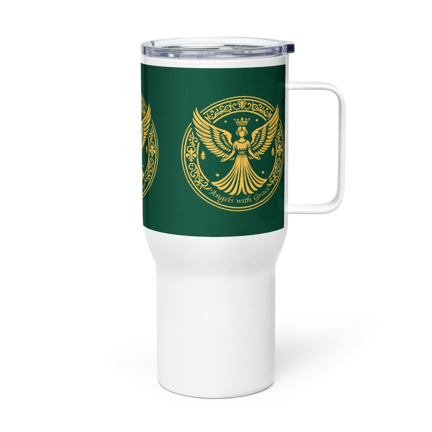 Angels with Grace Logo [Travel mug with a handle]