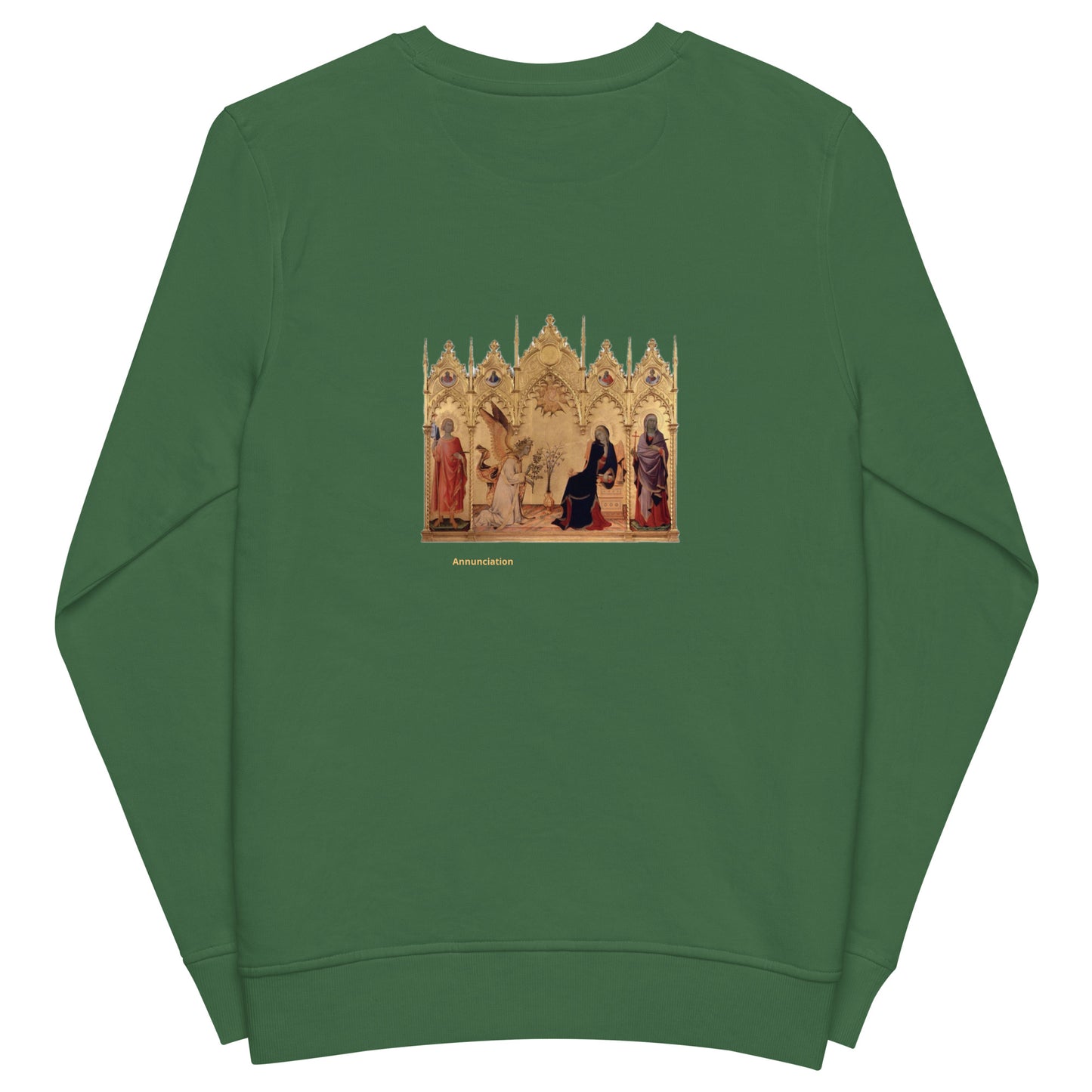 Annunciation with St. Margaret and St. Ansanus by Simone Martini  [Unisex organic sweatshirt]