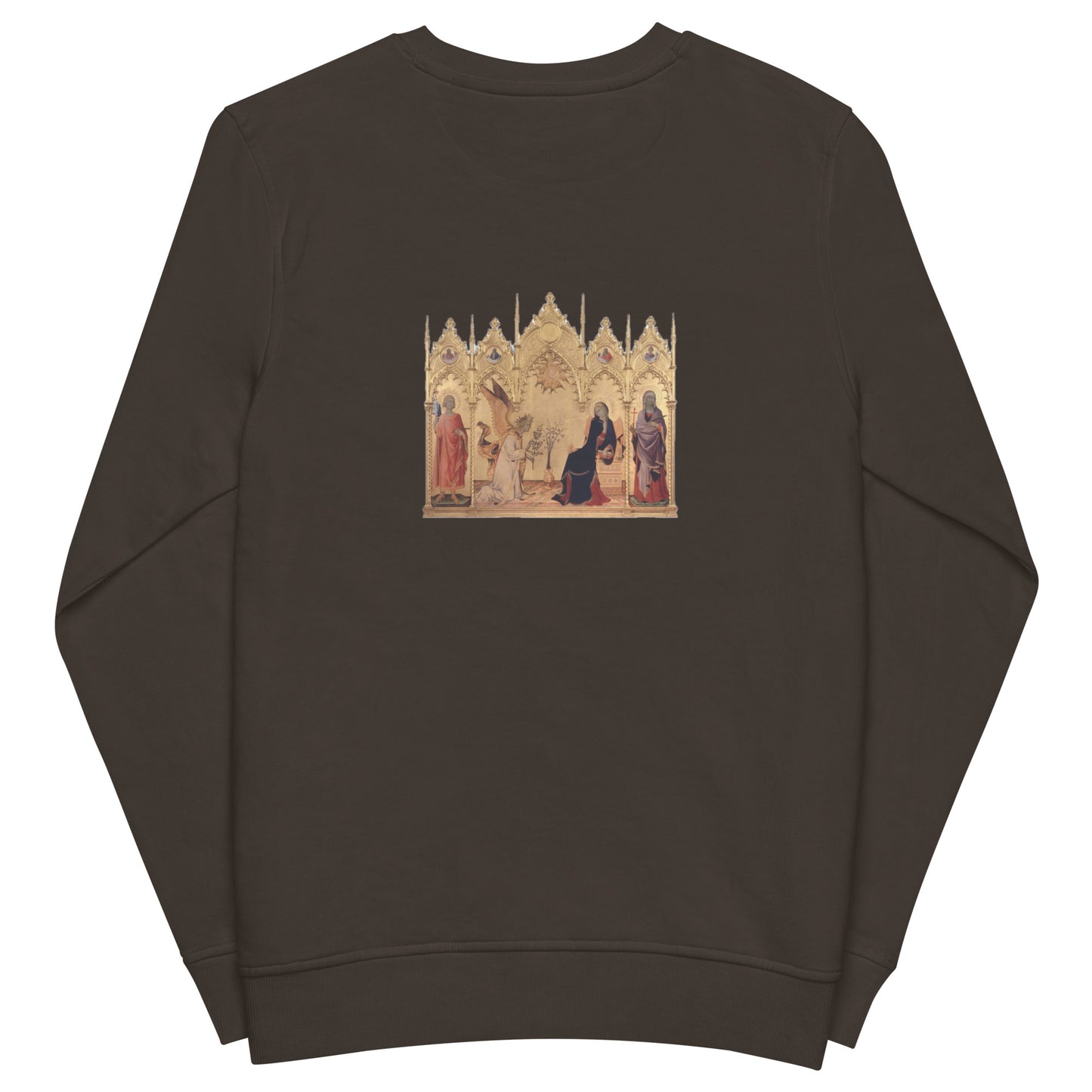 Annunciation with St. Margaret and St. Ansanus by Simone Martini [Unisex organic sweatshirt]