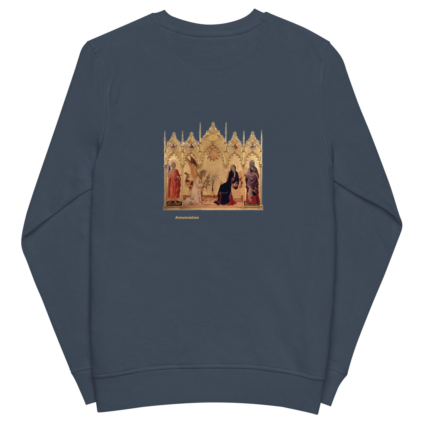 Annunciation with St. Margaret and St. Ansanus by Simone Martini  [Unisex organic sweatshirt]