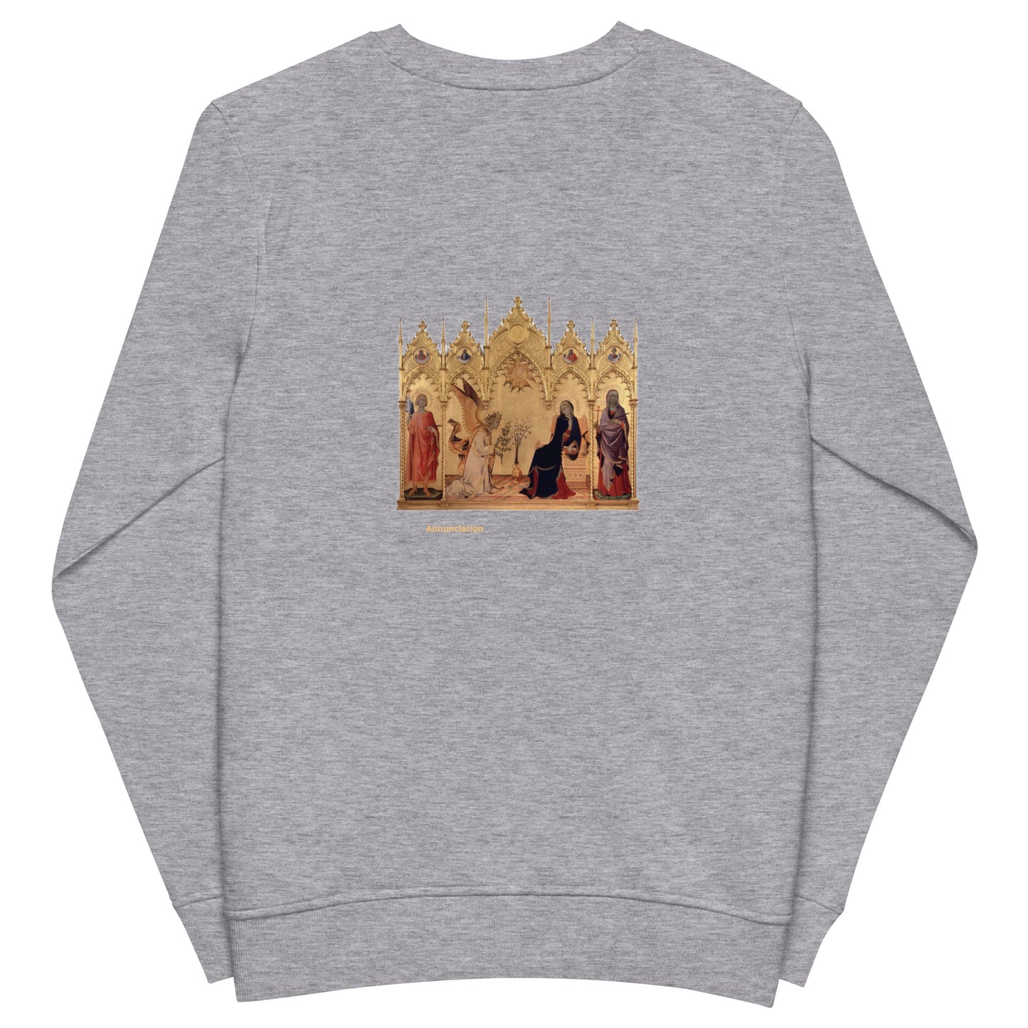 Annunciation with St. Margaret and St. Ansanus by Simone Martini  [Unisex organic sweatshirt]