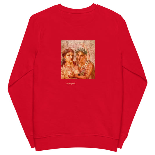 Satiro and Menade from Casa di Lucio Cecilio Giocondo in Pompeii  [Unisex organic sweatshirt]