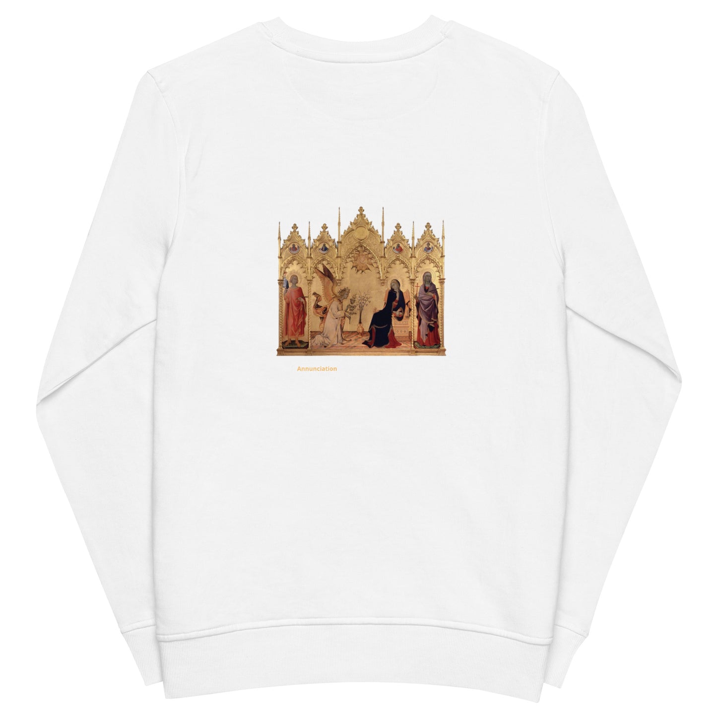 Annunciation with St. Margaret and St. Ansanus by Simone Martini  [Unisex organic sweatshirt]